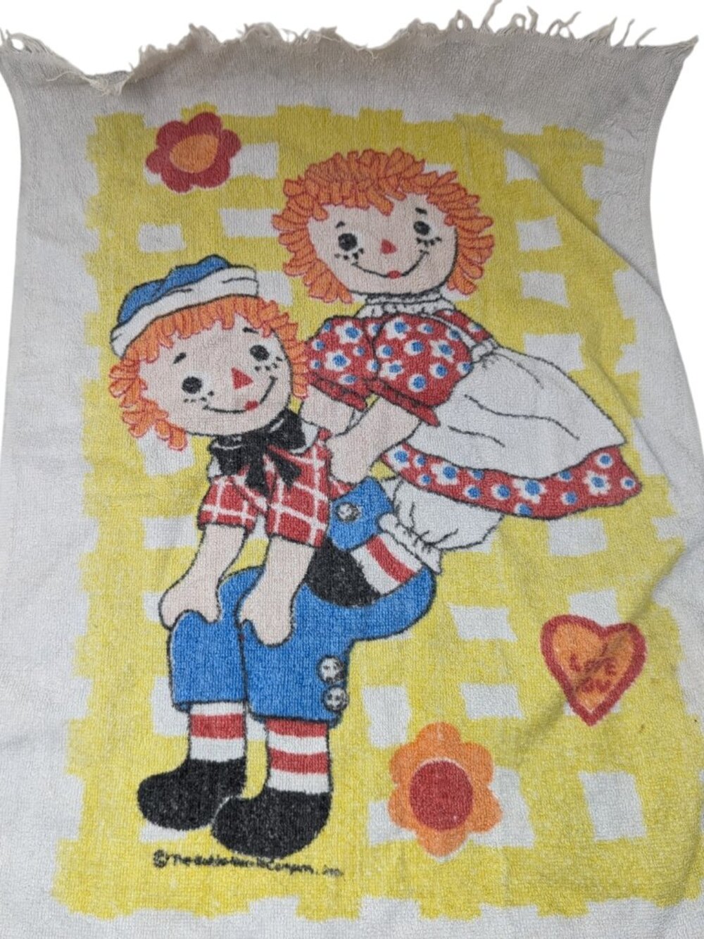 Vintage Wamsutta Raggedy Ann and Andy Hand Towel